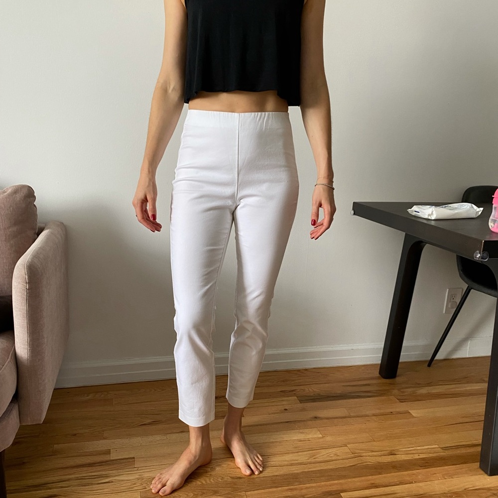Rag and Bone crop white pants